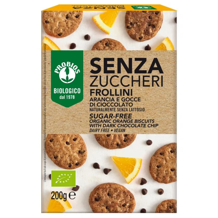 Frollino Arancia Gocce Di Cioccolato Senza Zuccheri 200 G